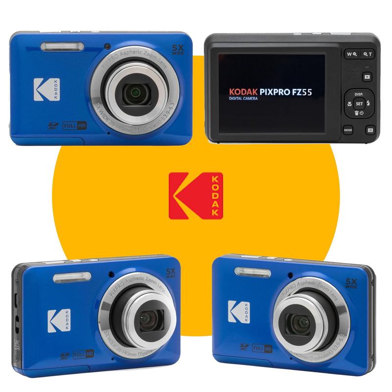 Câmera digital KODAK PIXPRO FZ55 16MP com zoom 5X de apontar e